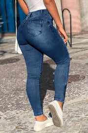 Full Size Cropped Jeans with Pocket