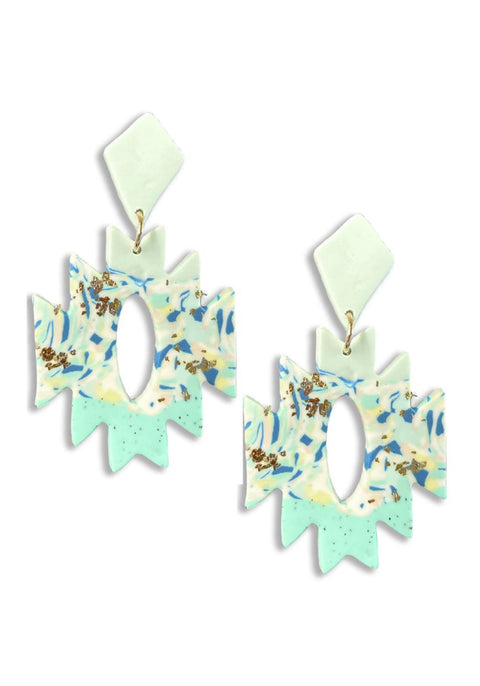 Rodeo western aztec shape dangle earring - MerseSlay 