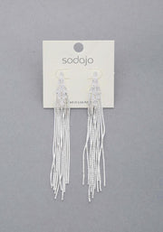 Sodajo Crystal Metal Chain Dangle Earring - MerseSlay 