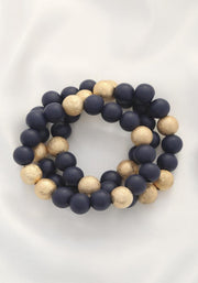 Metal Wood Bead Bracelet - MerseSlay 