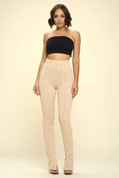 Knit High Rise Leggings - MerseSlay 