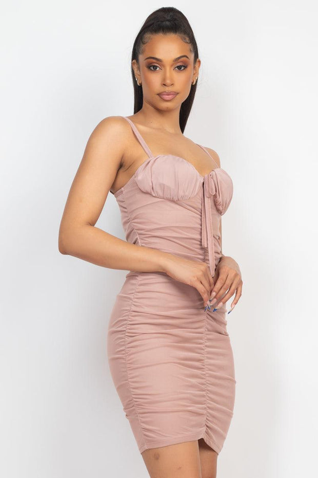 Front Ruched Mini Dress - MerseSlay 