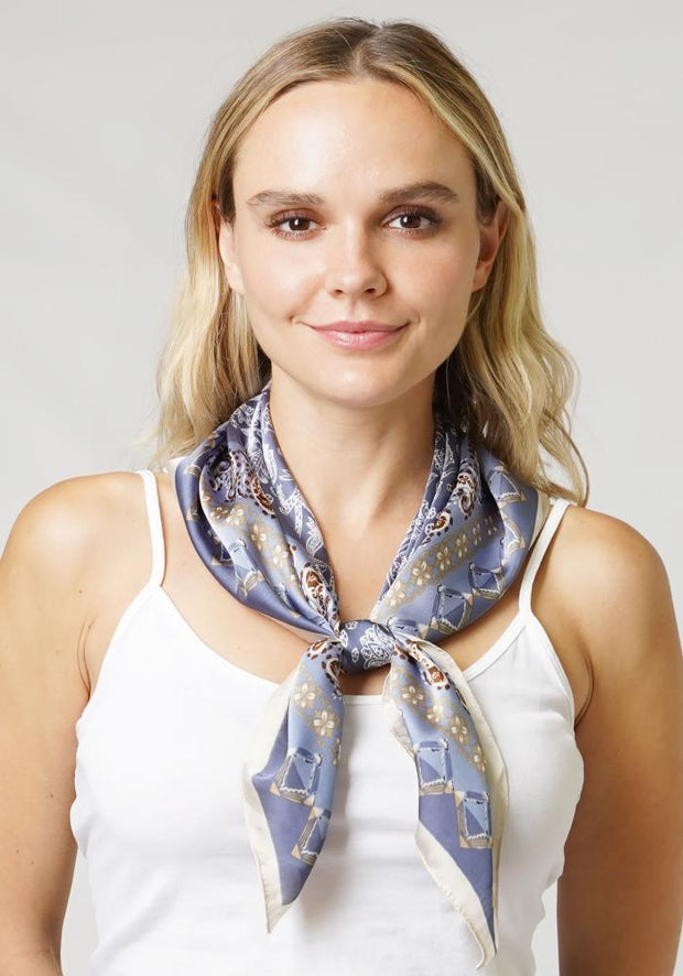 Elephant Paisley Print Satin Scarf - MerseSlay 