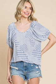 Hounds Tooth And Check Plaid Top - MerseSlay 