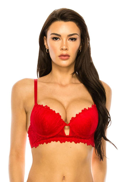 Coverage Lace Trim Bra - MerseSlay 