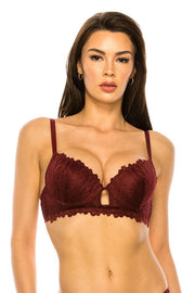 Coverage Lace Trim Bra - MerseSlay 