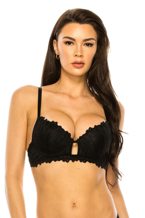 Coverage Lace Trim Bra - MerseSlay 